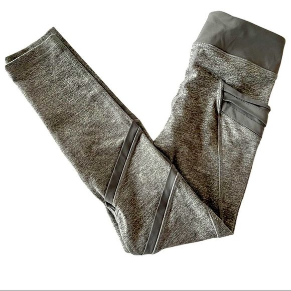Ivivva Other - Ivivva by Lululemon Athletic Leggings Grey with side pockets Girls Size 10